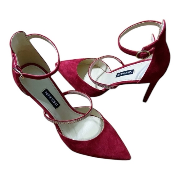 NINE WEST Suede Diamanté Stilettos - Picture 1 of 13